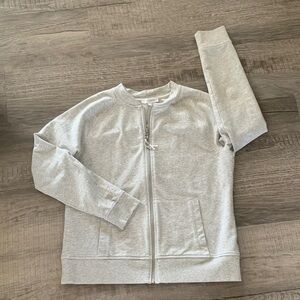 T-Talbots Light Gray Kids Zip-Up Hoodie